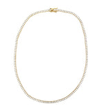 2mm Tennis Basket CZ Necklace (H276/I429A)