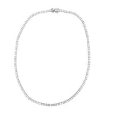 2mm Tennis Basket CZ Necklace (H276/I429A)