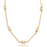 18K Gold Filled Pearl Chain Bracelet