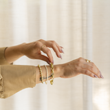 Gold Ball Chain Beaded Bracelet
