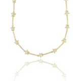 Star Necklace With CZ Cubic Zirconia Stones (G157)