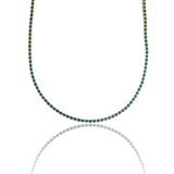 11 Different Colors 2mm Tennis Choker With Round Cubic Zirconia Stones (F210)