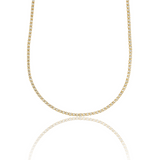 1mm Tennis Necklace Choker With Round Clear Cubic Zirconia Stones (H46)