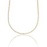 2mm Tennis Necklace Choker With Round Clear Cubic Zirconia Stones (F210)
