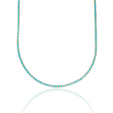 11 Different Colors 2mm Tennis Choker With Round Cubic Zirconia Stones (F210)