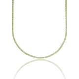 11 Different Colors 2mm Tennis Choker With Round Cubic Zirconia Stones (F210)