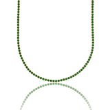 11 Different Colors 2mm Tennis Choker With Round Cubic Zirconia Stones (F210)