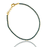 2mm Zirconia Colored Tennis Bracelet, 11 colors (I100)
