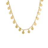 Mini Coin Layering Dangle Necklace (F13)(I498)(E254)