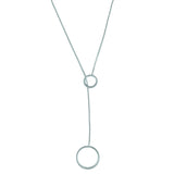 1mm Box Lariat Circle Chain (H183)
