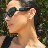 18K Gold Filled Small Minimalist Heart Dots Stud Earrings (K376)