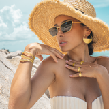 Round Designed Hoop Earrings (J254)