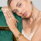 Thick Minimalist Round Bangle (B124)