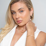 Basket Heart CZ Stone Ear Cuff (L519)