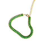 6mm CZ Baguette Necklace (F93/I129)
