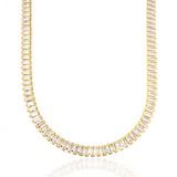 6mm CZ Baguette Necklace (F93/I129)