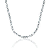 4mm Round Cubic Zirconia Bezel Tennis Bracelet (H99/I448)