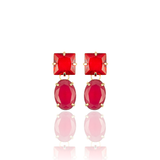 Synthetic Natural Stone Dangle Drop Stud Earrings