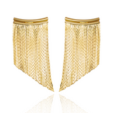 Gold Tassel Dangle Earrings (K283/K284)