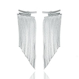 Long Tassel Fringe Chandelier Earrings Stud Earrings (K278)