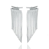 Long Tassel Stud Earrings (K278)