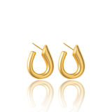 High End Exclusive Horse Shoe Open Hoop Earrings (K374A)
