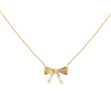 1mm Box Chain with CZ Bowtie Charm (H252)