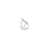 18K Gold Filled CZ Elephant Pendant
