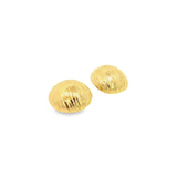 18K Gold Filled Textured Round Circle Stud Earrings