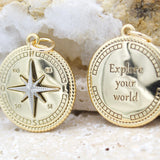 Ruffled Compass Pendant (A67)