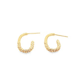 Small Oval Disc Bead Styled Hoops (L65A)