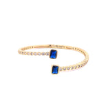 CZ Paved Stone Bangle Bracelet (B114)