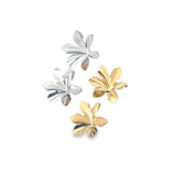 18K Gold Filled Abstract Minimalist Style Flower Patterned Stud Earrings (J310)