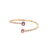 CZ Paved Stone Bangle Bracelet (B114)