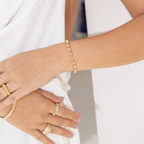 Gold Ball Chain Beaded Bracelet