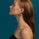 High End Exclusive Thick Moon Shaped Earrings (L543A)