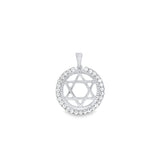 CZ Stone Star of David Pendant (A185)
