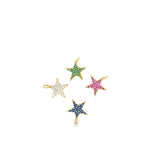 18K Gold Filled Star Pendant with Micro Pave Cubic Zirconia CZ Stone
