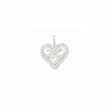 Small Bead Fluted Heart "Most Wanted" Charm