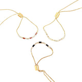 Adjustable CZ Tennis Part Baguette Box Bracelet (I488)