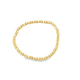 Bead and Cube Charm Elastic Bracelet (I112A)