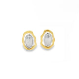 Two Tone Wavy Round Charm Jewelry Set (G229A)
