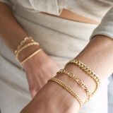 5mm Puffy Anchor Mariner Link Bracelet (I445)