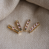 Light Pink CZ Hollow Block Pendant