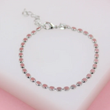 3mm Flat Ball Disc Bracelet (I374)