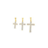 Gold Zirconia Cross Pendants (A241, A243, A242)