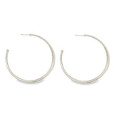 18K Gold Filled Flat Open Hoop Earrings (J70)