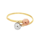 Wrist Cuff Bangle With Gold Ball (B50-51)