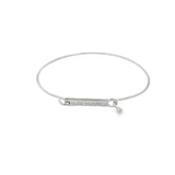 Faith Life Buckle Bangle Bracelet With Cz Stone (B22)