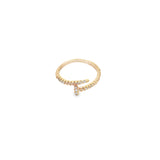 CZ Nail Cuff Ring (D107)